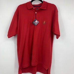 Vintage Chaps Ralph Lauren mens small polo crest red short sleeve Y2K preppy NEW